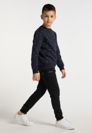 Sudaderas Ragwear Yanis Print B Niño Negras | R-1396782