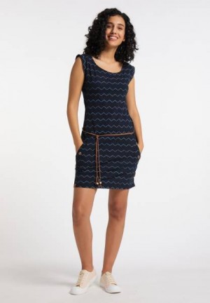 Vestido Ragwear Tag Zig Zag Mujer Azur | R-6273590